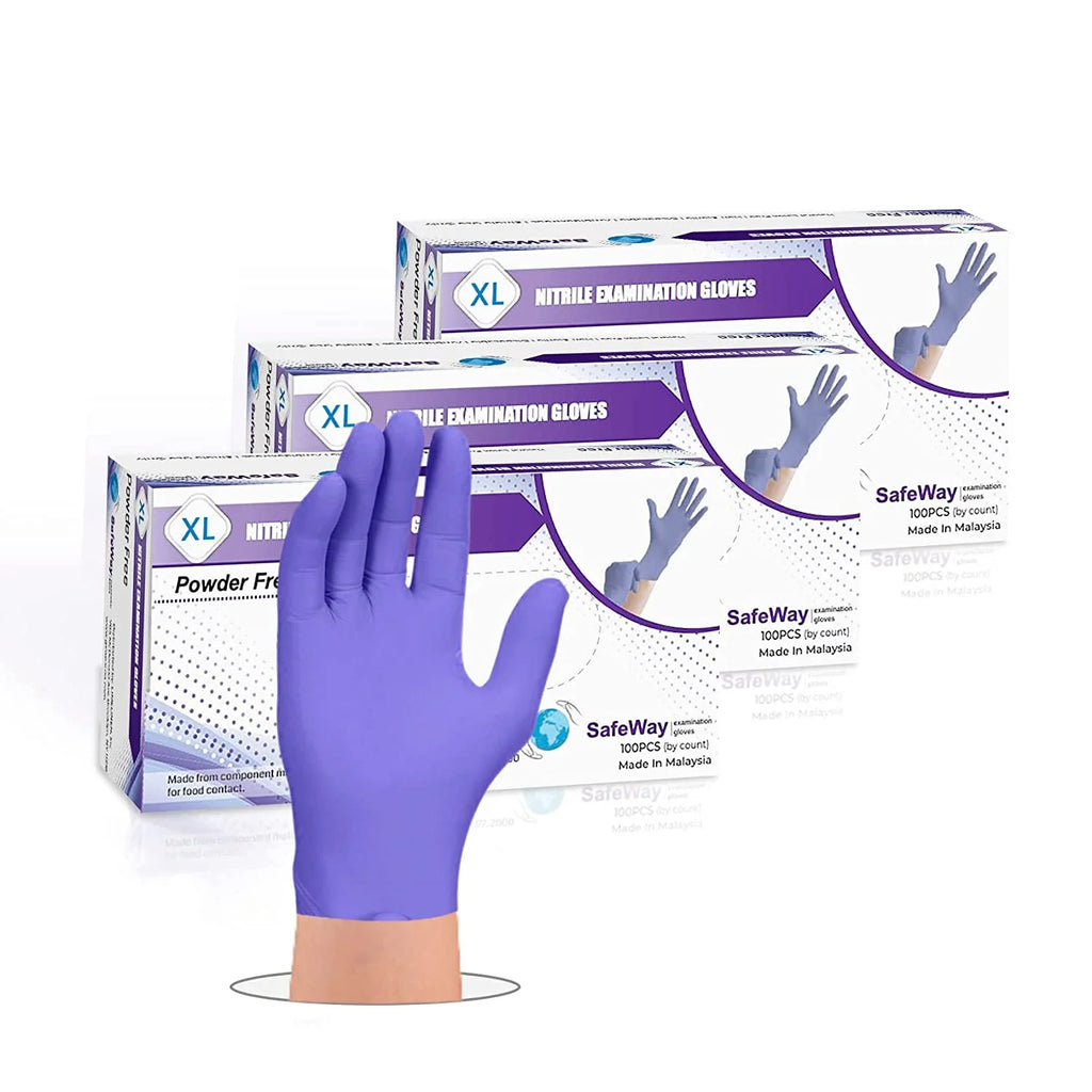 Nitrile Disposable Exam Gloves, X-Large, 300/Box, Textured Fingertips G2095