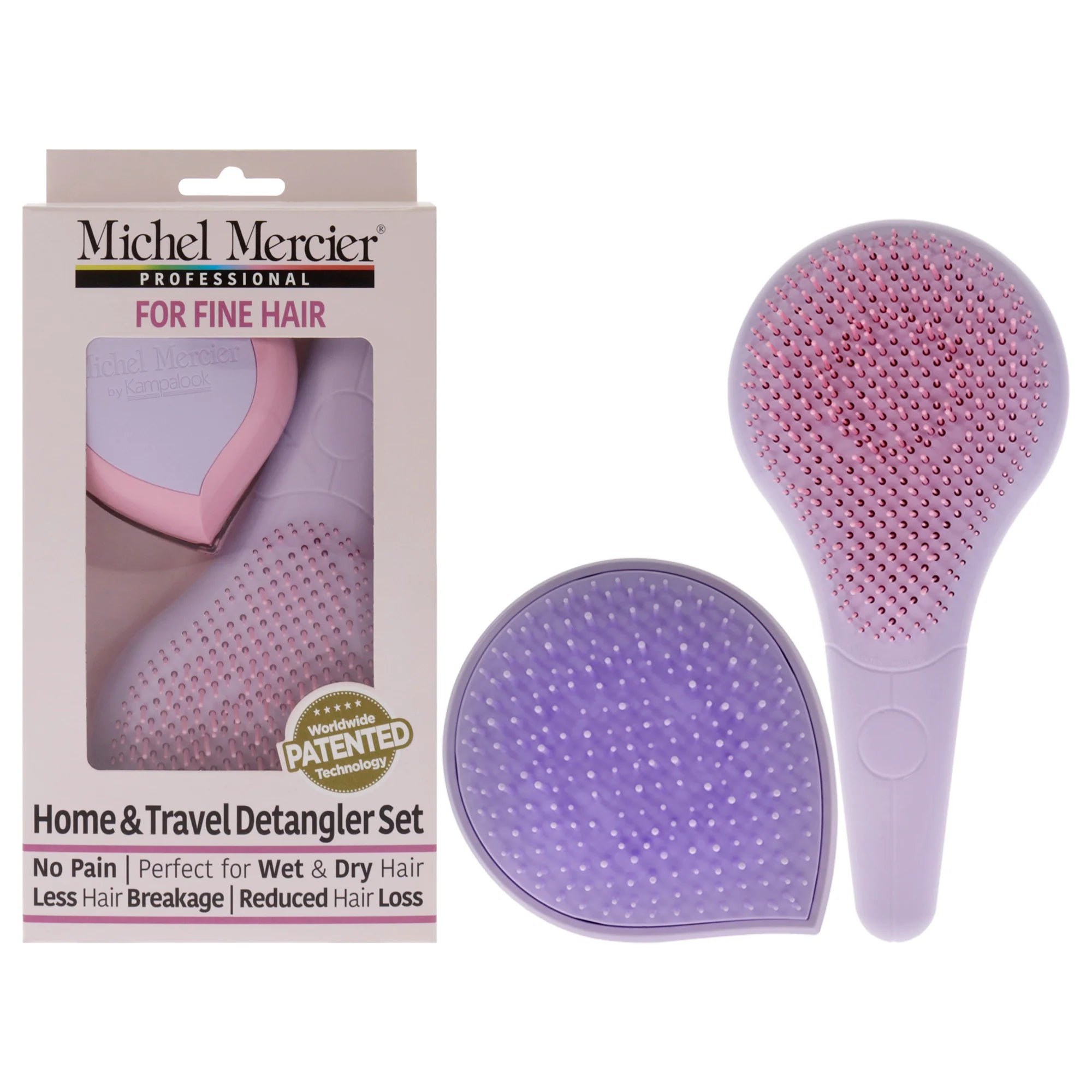 2 Pc Detangler Brush Set J51549