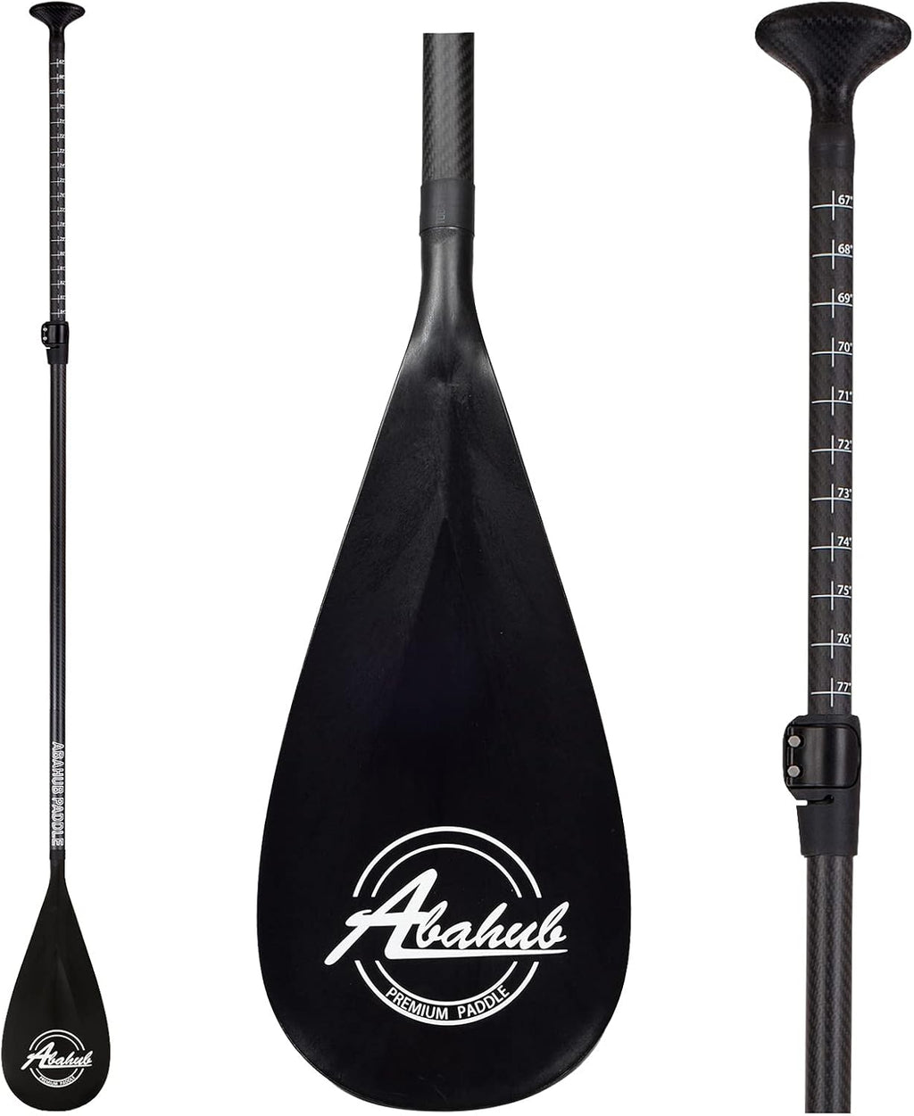 Carbon SUP Paddles, 3-Piece Adjustable Carbon Fiber Shaft 68 - 84, with Carrying Bag M144253