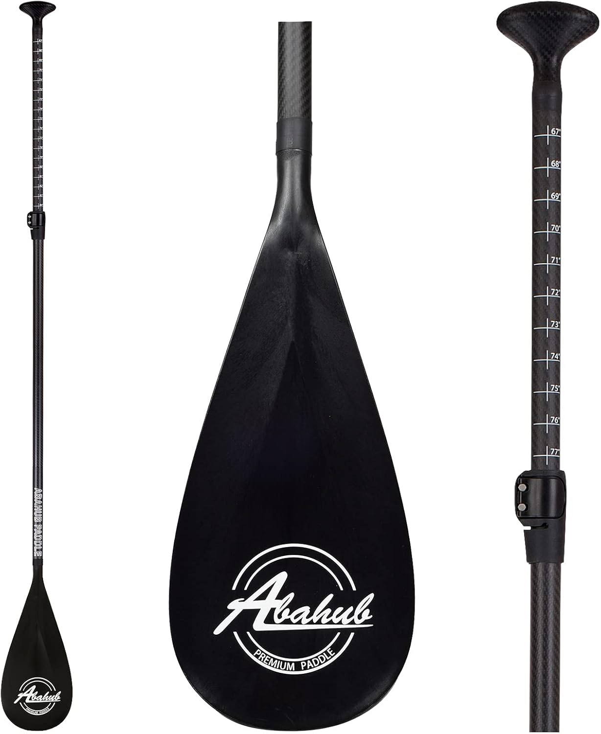 Carbon SUP Paddles, 3-Piece Adjustable Carbon Fiber Shaft 68 - 84, with Carrying Bag M144253