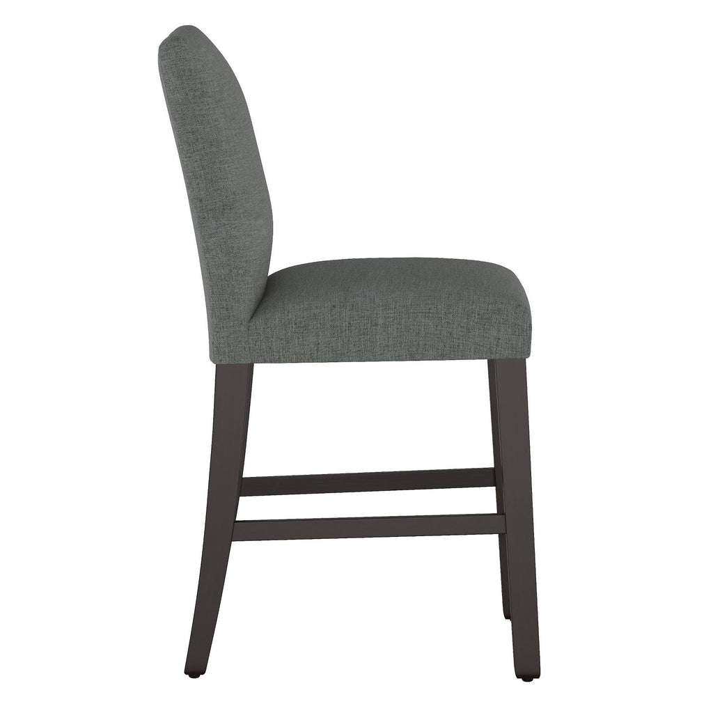 Modern Counter Height Barstool Charcoal Linen N3242