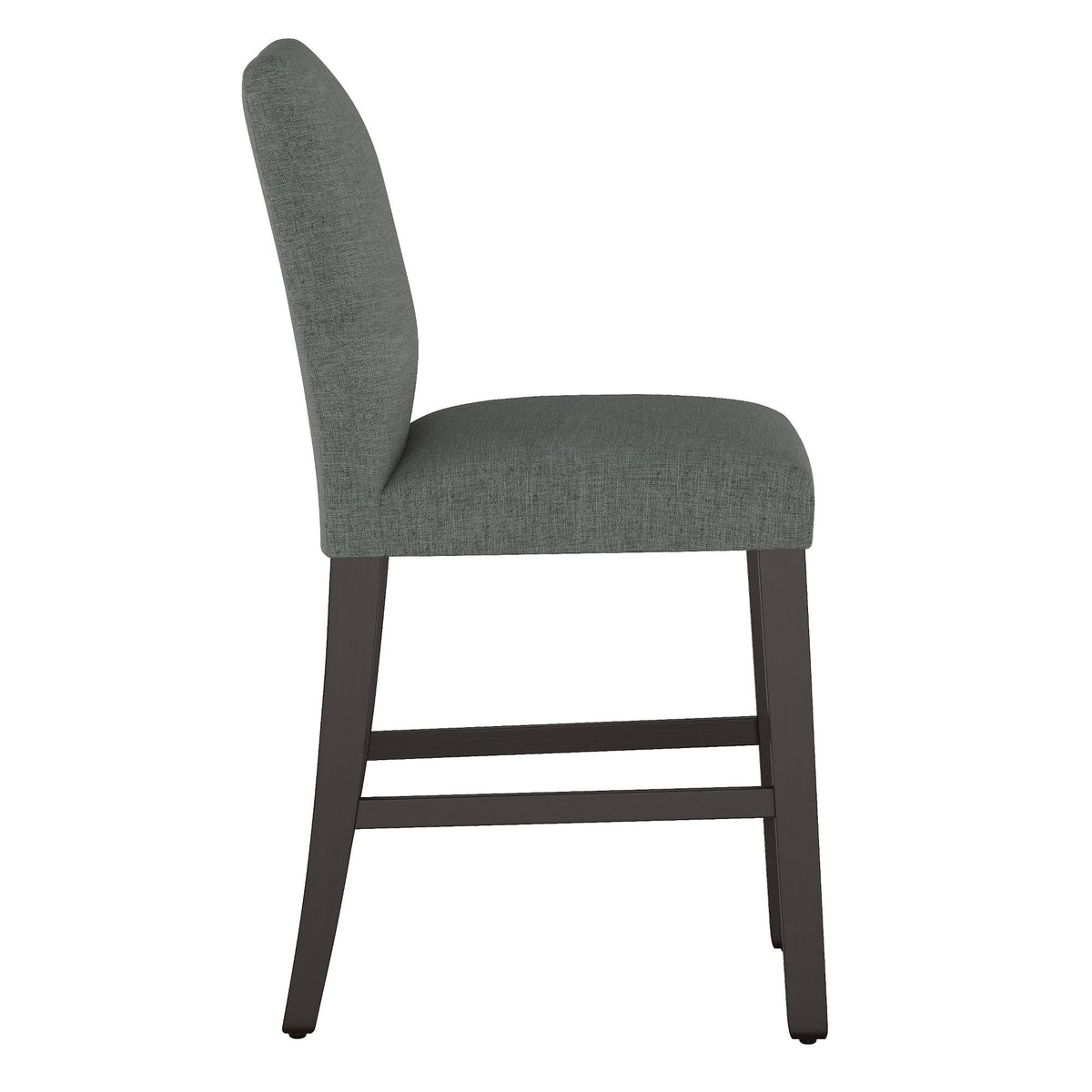 Modern Counter Height Barstool Charcoal Linen N3242