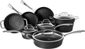 Conical Hard Anodized Cookware Set, Black I652