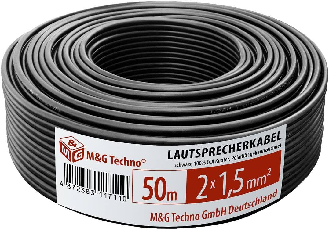 Speaker Cable 50 M Black W191042
