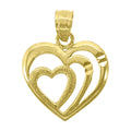 14k White Gold Heart Pendant Necklace G176030