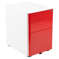 Red 3 Drawer Filing Cabinet O51621