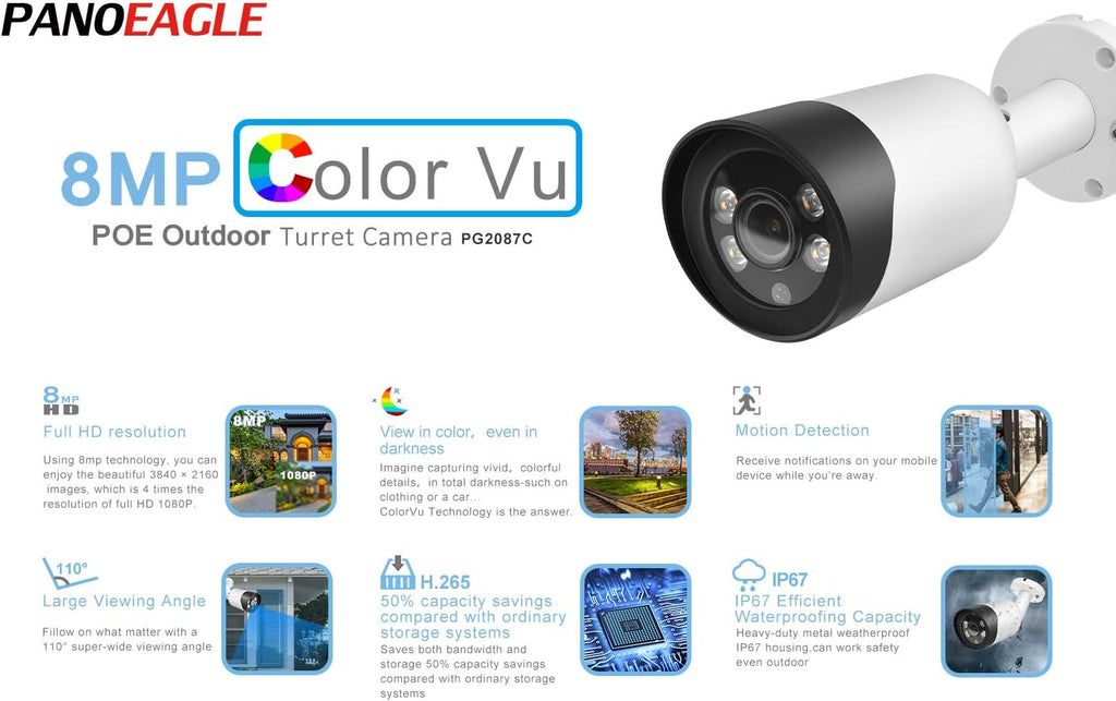 8MP Starlight POE IP Bullet Camera with 5X Vari-Focal Zoom J292251