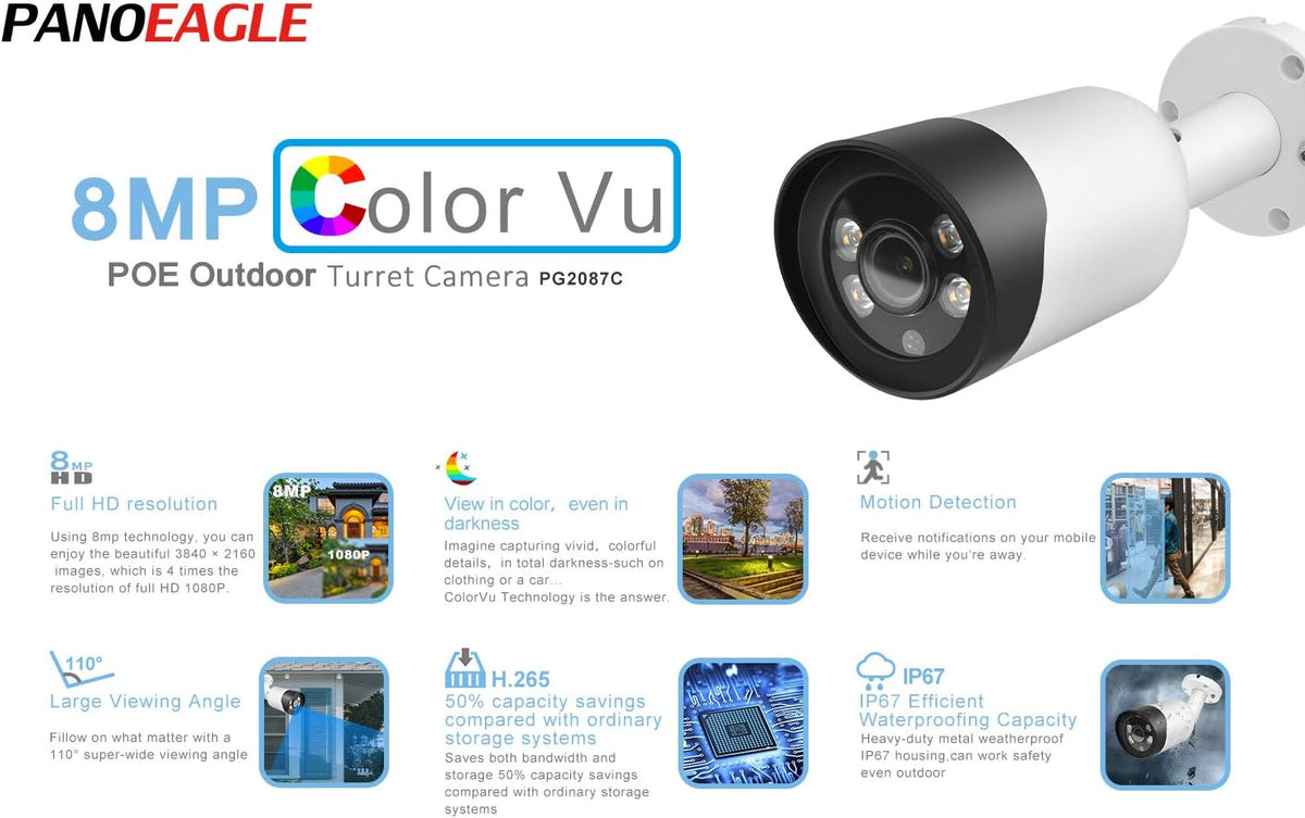 8MP Starlight POE IP Bullet Camera with 5X Vari-Focal Zoom J292251