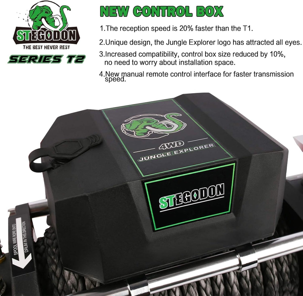 13000 lb. Load Capacity 12V Synthetic Rope Electric Winch with Hawse Fairlead S641259
