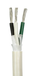 10/3 AWG Triplex Round AC Marine Wire - Tinned Copper Boat Cable - 500 Feet - Black/White/Green I214