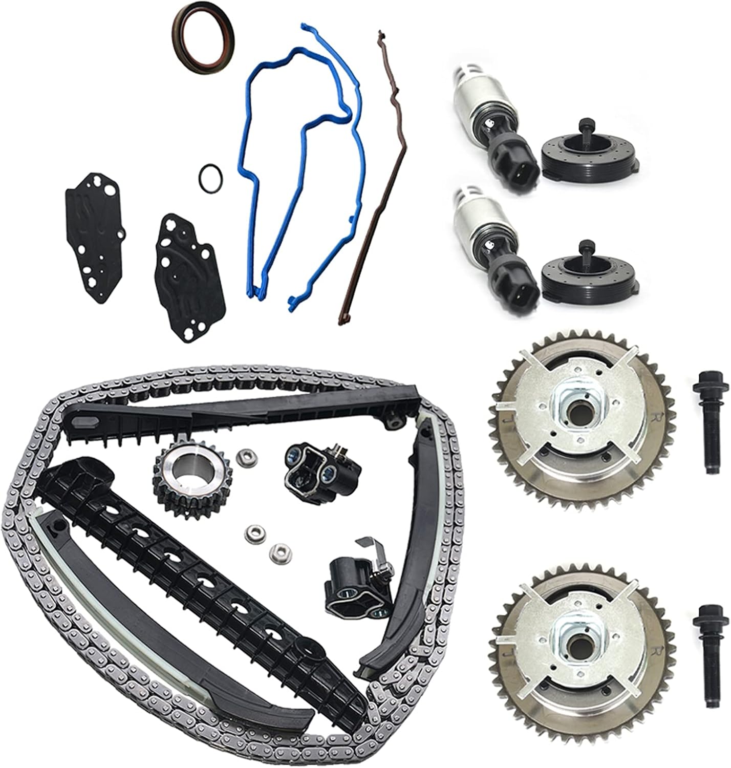 Variable Camshaft Timing Chain Kit with VCT Solenoids for 5.4L 3V Triton Y924