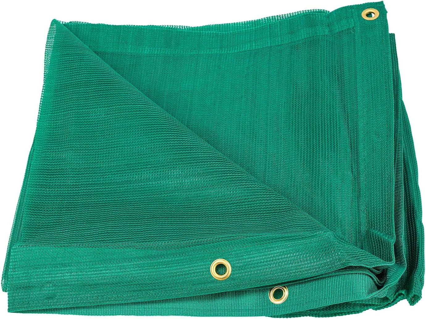 Green 10' x 22' Heavy Duty 6 Oz 70% Shade Mesh Tarps with Grommets Pack of 2 Z986