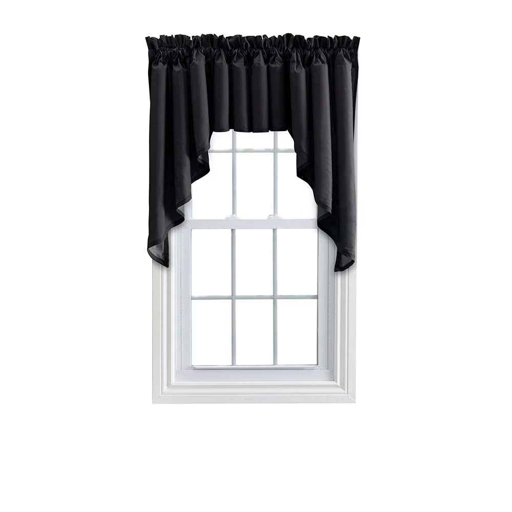 Black Fabric Lined Swag Set 126"x63" P31190