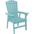 Turquoise Acacia Wood Upright Adirondack Chair O178098