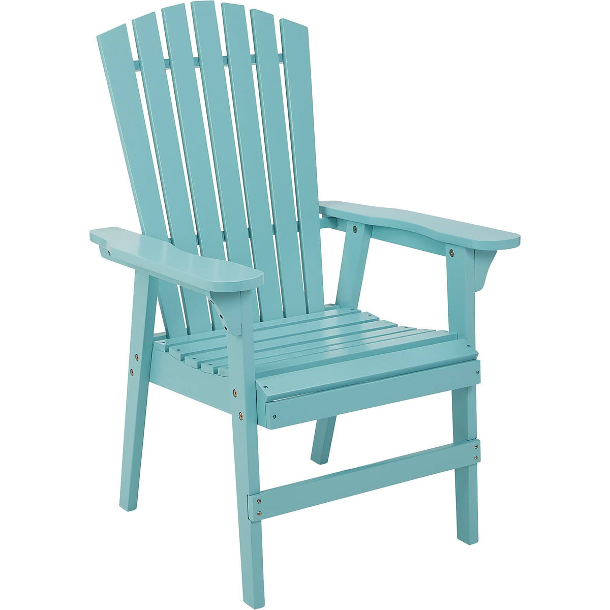 Turquoise Acacia Wood Upright Adirondack Chair O178098