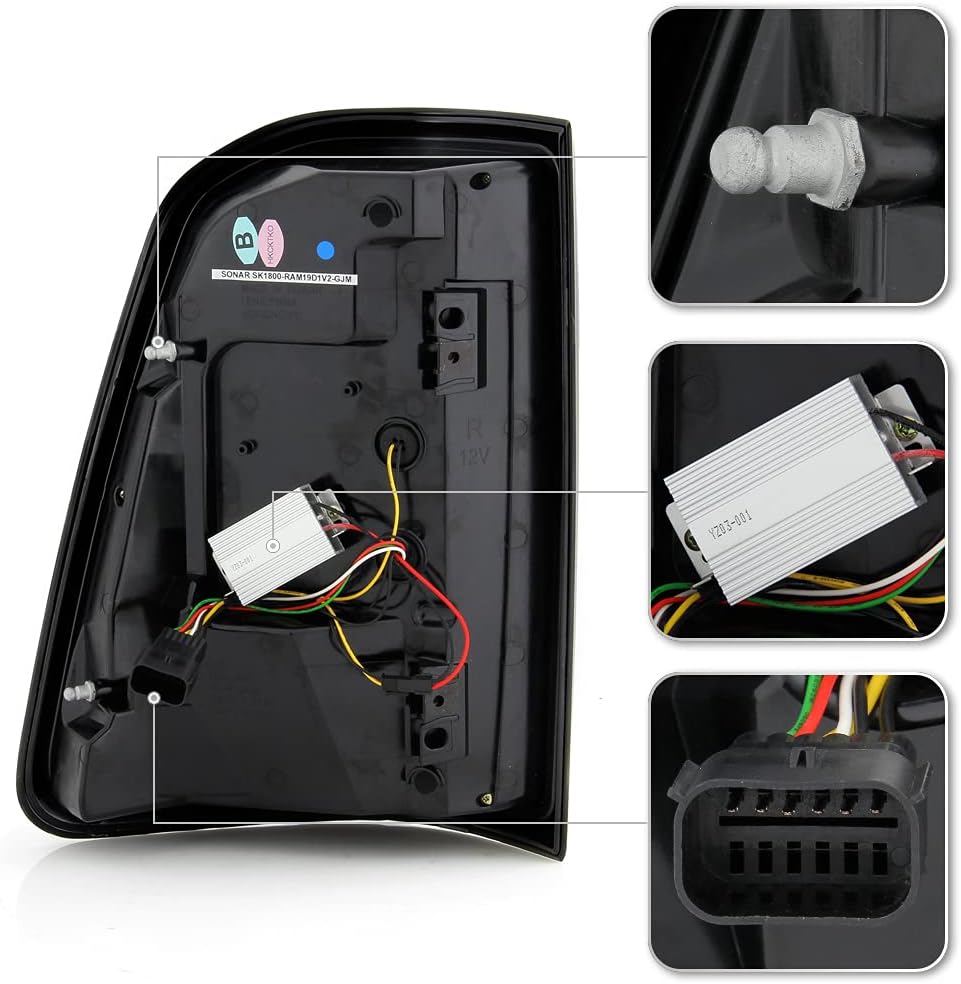 Chrome LED Tail Lights for 2019-2021 Ram 1500 M4294