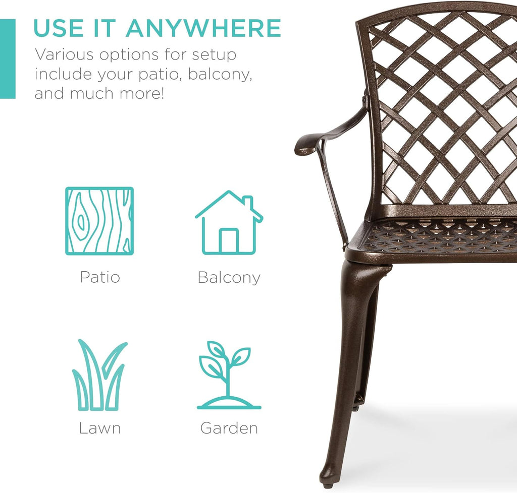 5-Piece Outdoor Cast Aluminum Dining Set with 4 Chairs A251