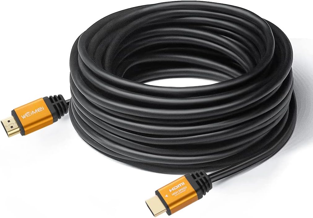 100 Feet 4K HDMI Cable 2.0 with Gold-Plated Connector and Bare Copper Conductor I189