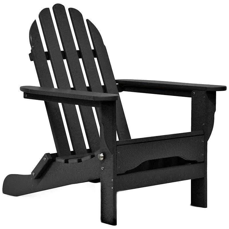 Black Plastic Folding Adirondack Chair C62999