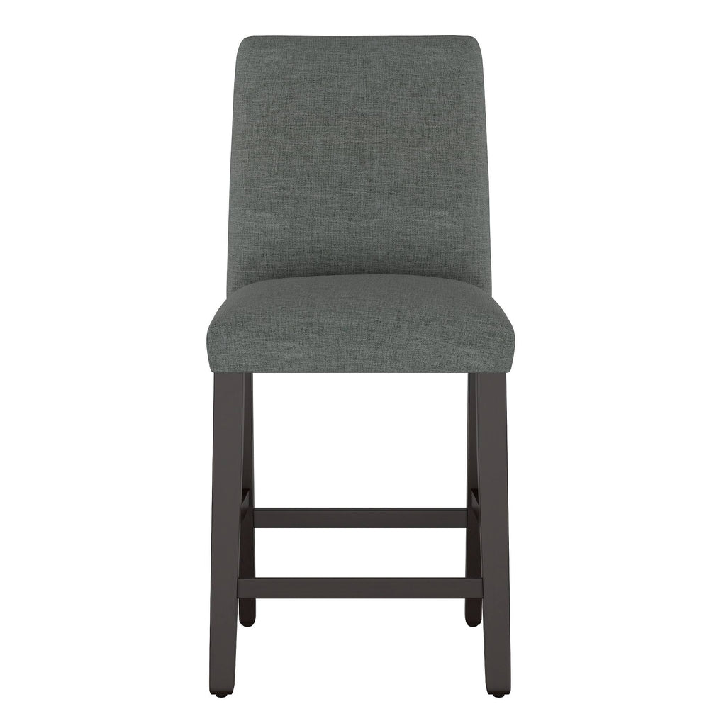 Modern Counter Height Barstool Charcoal Linen N3242
