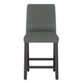 Modern Counter Height Barstool Charcoal Linen N3242
