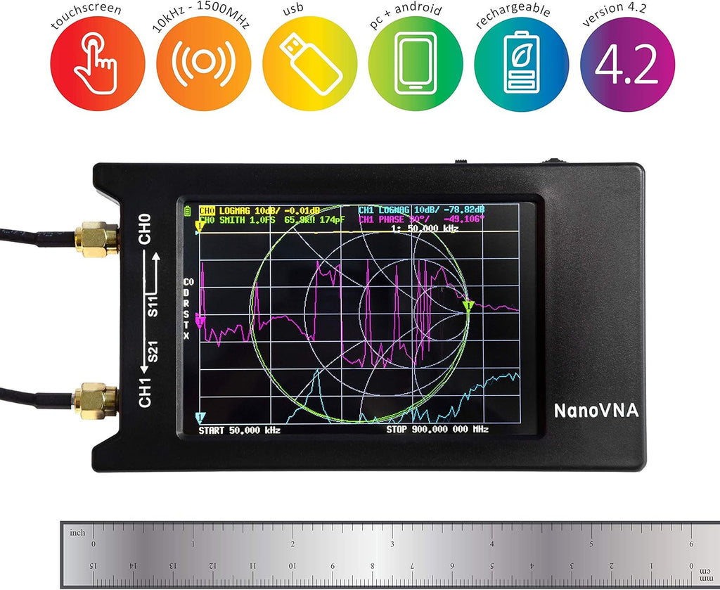 Vector Network Analyzer Kit 50kHz-1.5GHz Portable VNA with Calibration Kit, Pack of 2 J4468