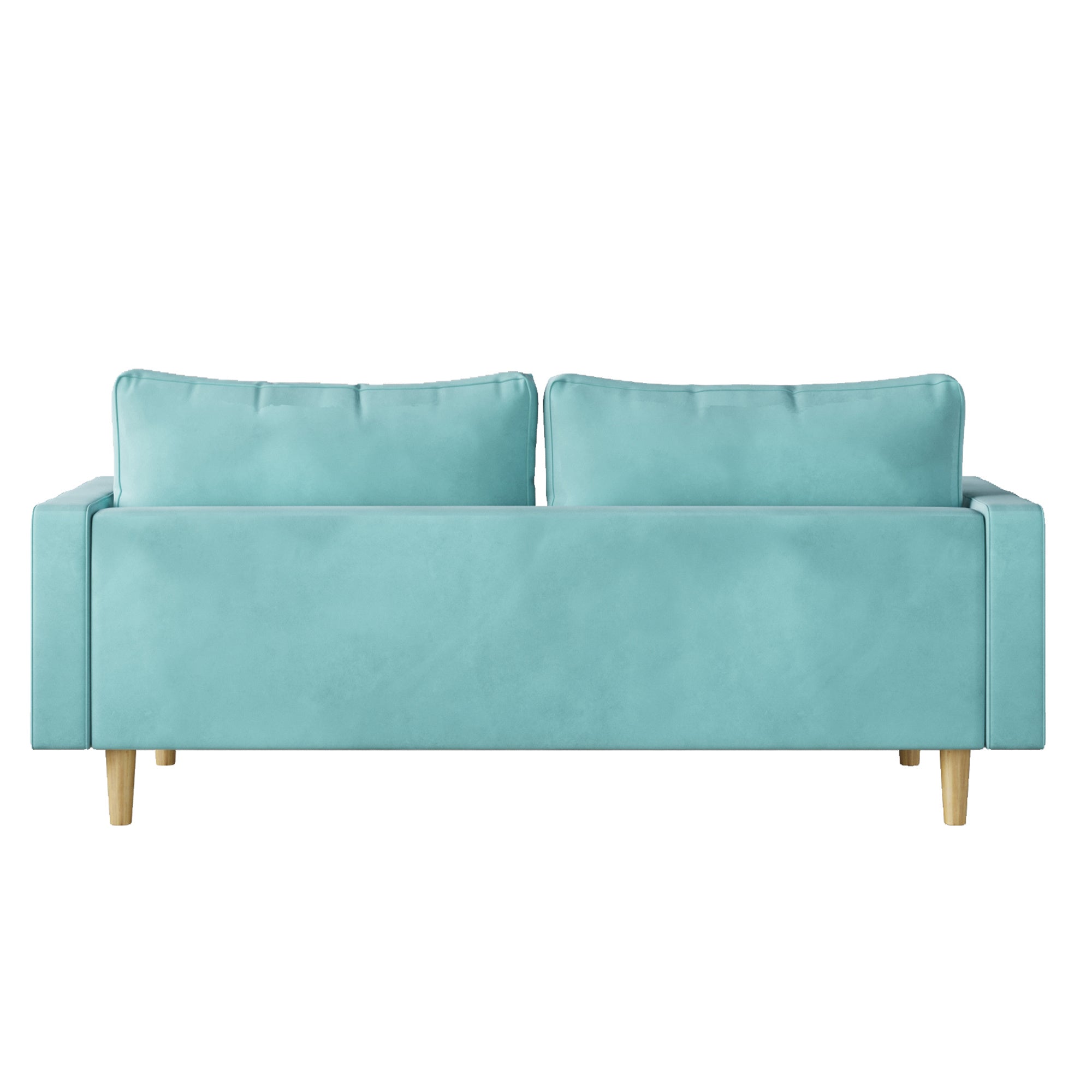 Modern Green Velvet Double Seat Sofa I56357