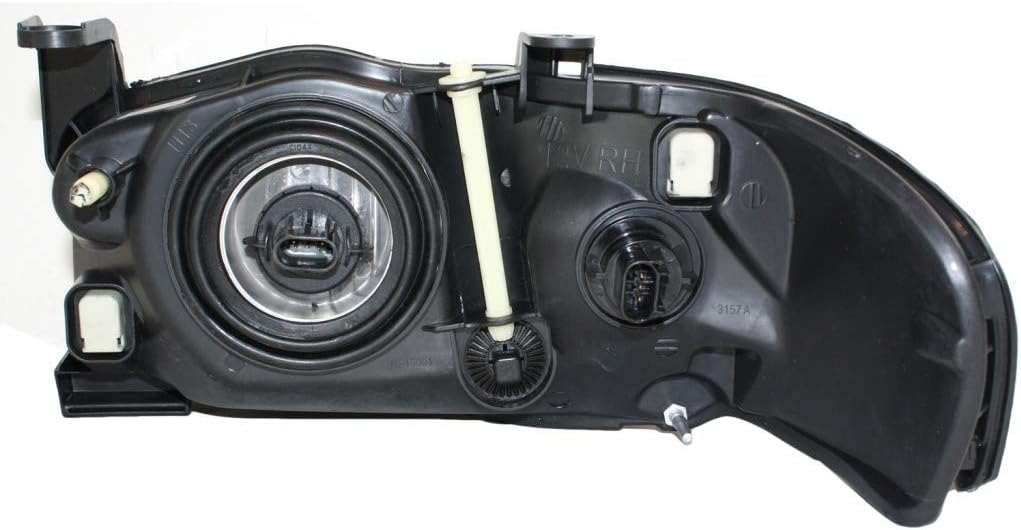 Headlight Assembly Passenger Side Chrome with Bulbs Pack of 2 Y185257