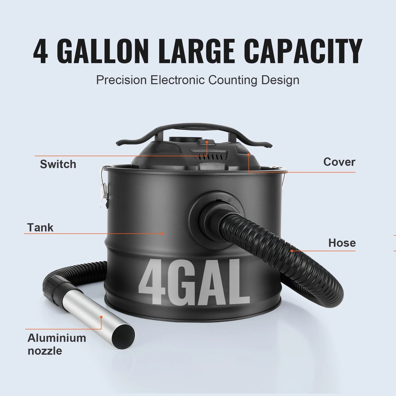 4 Gallon 1200W Ash Vacuum Cleaner I2311