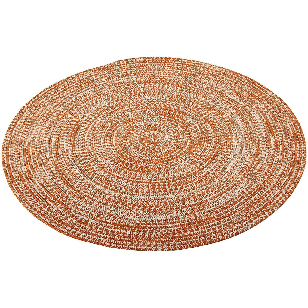 Rusted Orange Round Tweed Rug N778
