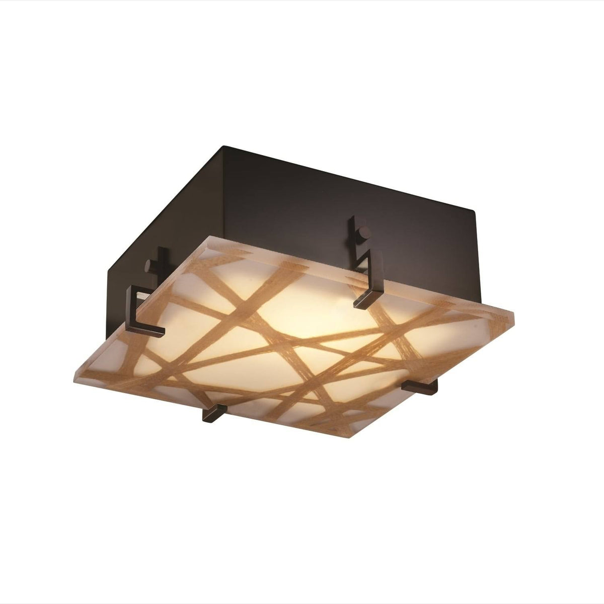 2-Light 12 inch Square Semi-Flush Mount Z816013