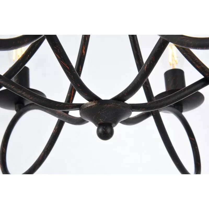 Polished Nickel 6-Light Candle-Style Chandelier U581269