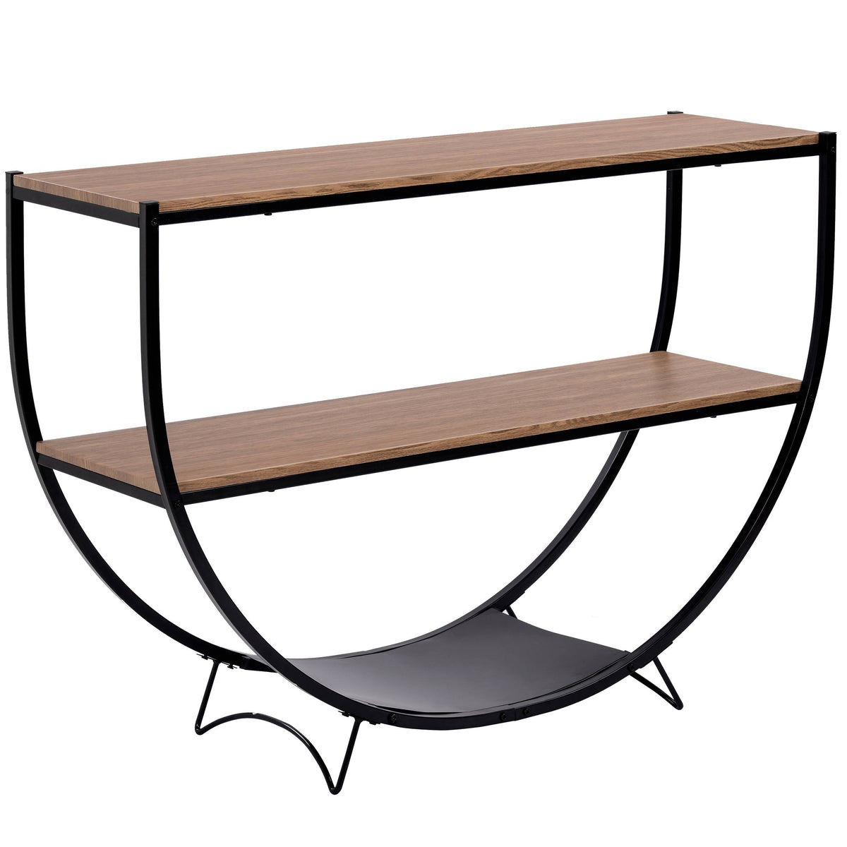 Black Distressed Wood Console Table L485