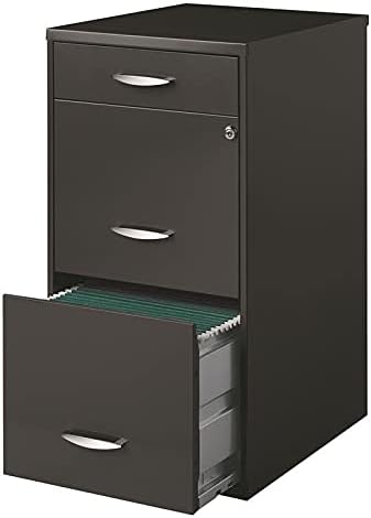 18 inch 3 Drawer Metal File Cabinet Charcoal E391657