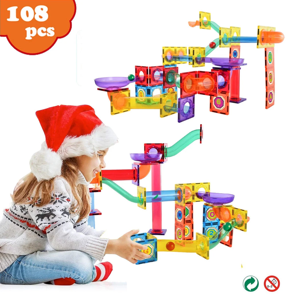 108-Piece Magnetic Building Blocks Castle Set R809