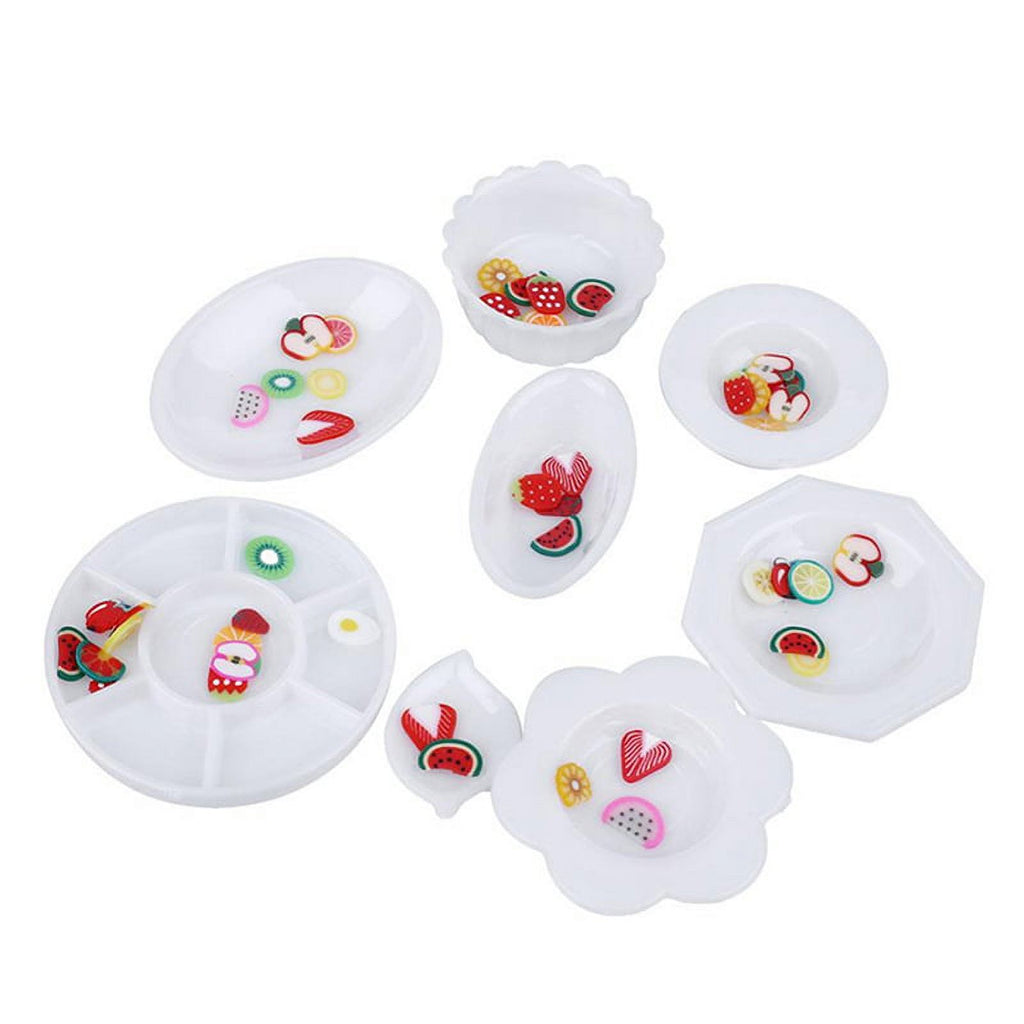 33 Pcs Dollhouse Miniature Tableware Plastic Plate Toys Set Z7741