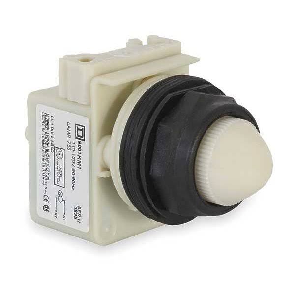 30Mm White Plastic Pilot Light V841