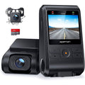 1080p Front and Rear Dash Cam with SD Card T263
