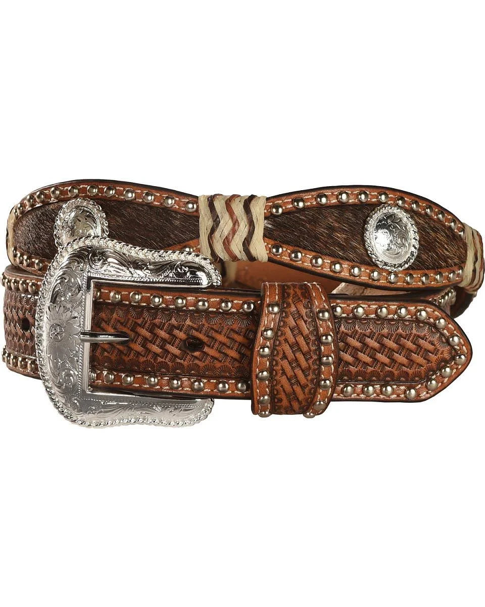 Scallop Stud Conchos Hair Western Belt L744948