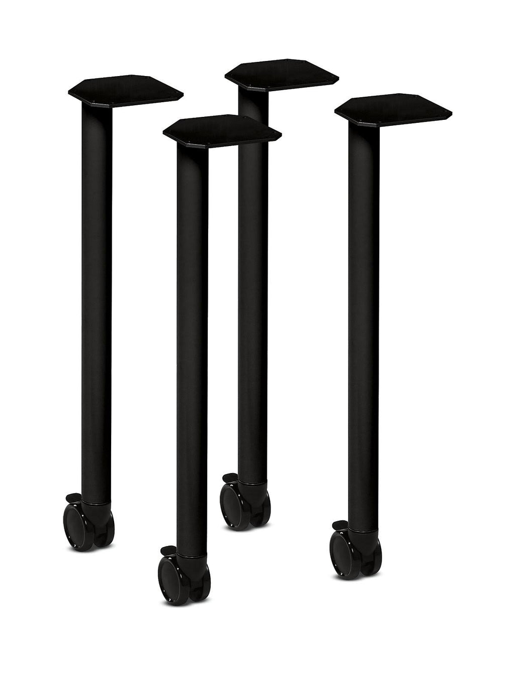 Black Post Leg Base with Casters C29862