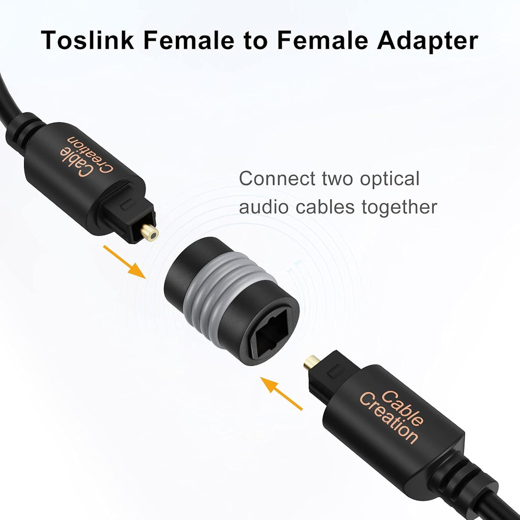 Optical Toslink Female to Female Extension Connector, 5-Pack S8109