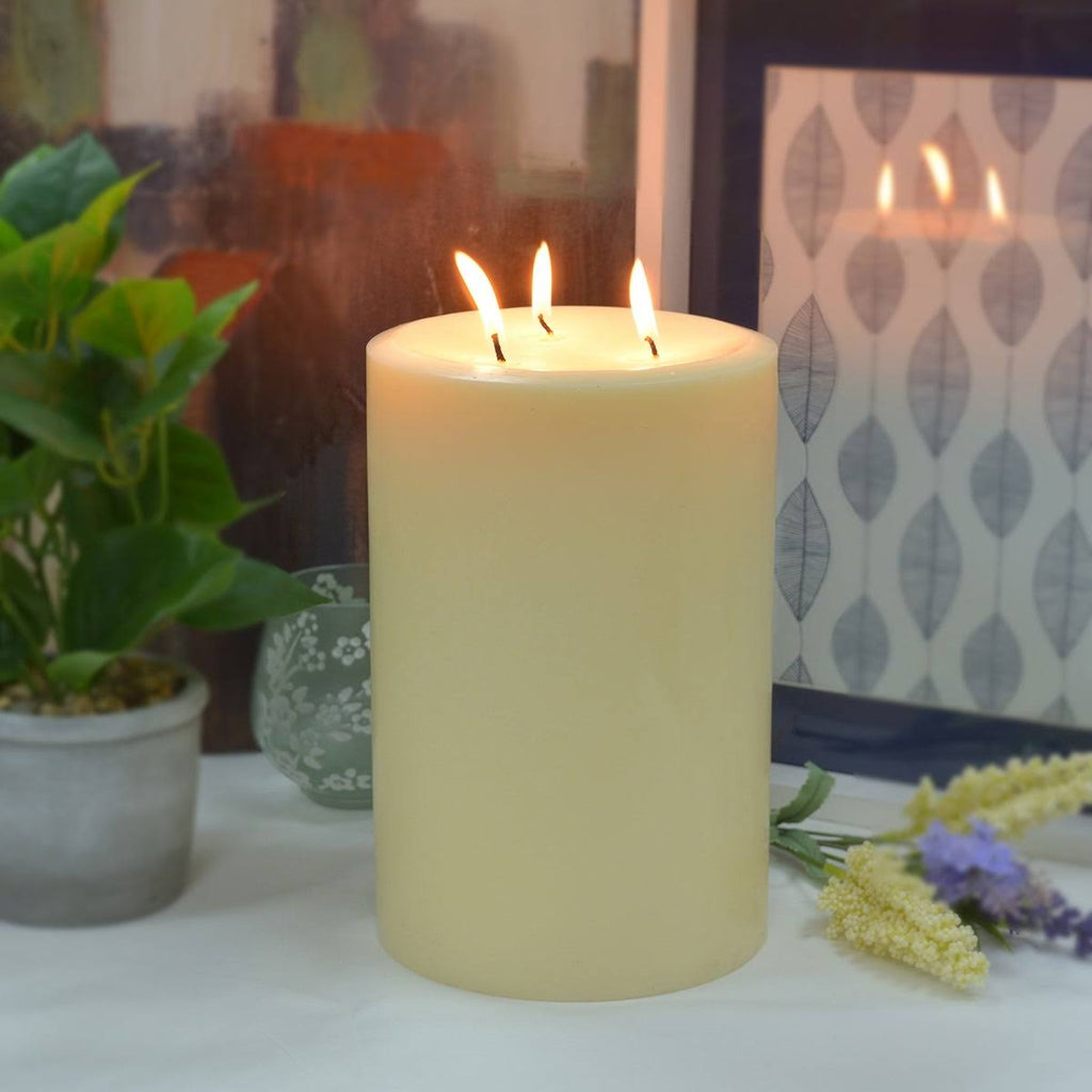 6 x 9 inch Ivory Pillar Candle Set of 4 K942388