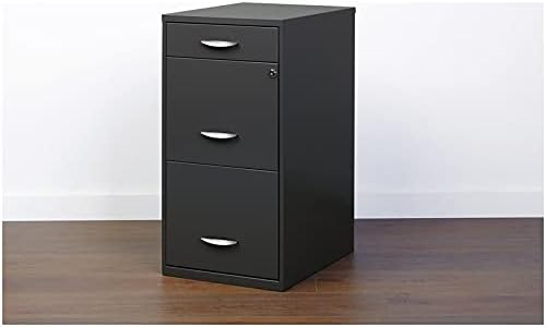 18 inch 3 Drawer Metal File Cabinet Charcoal E391657