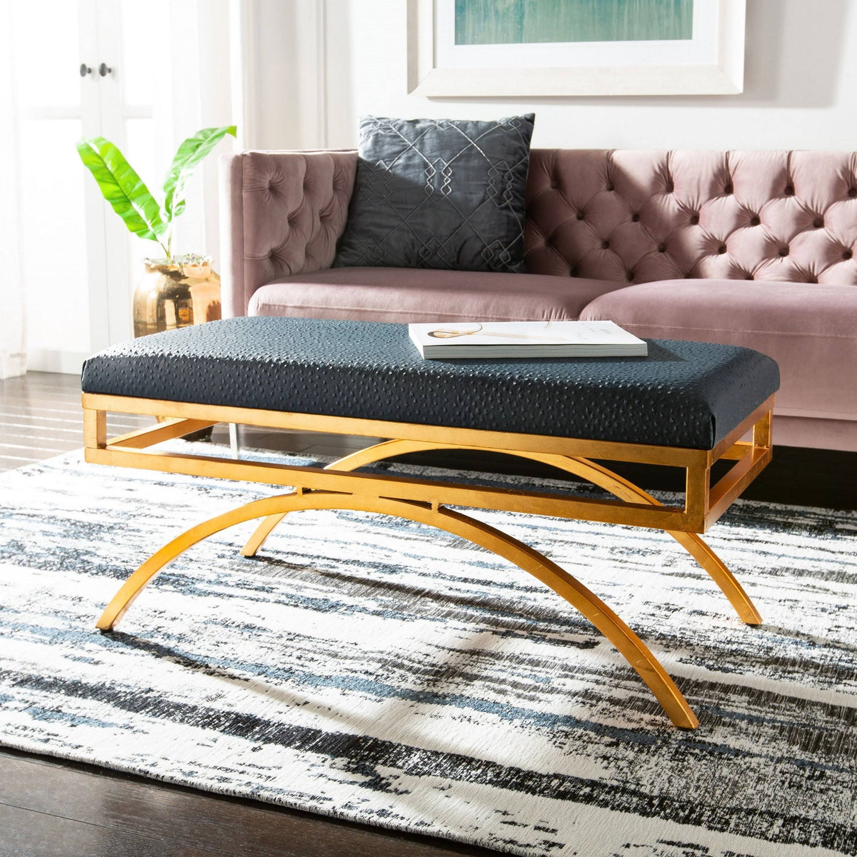 Navy / Gold Arc Bench Z697729