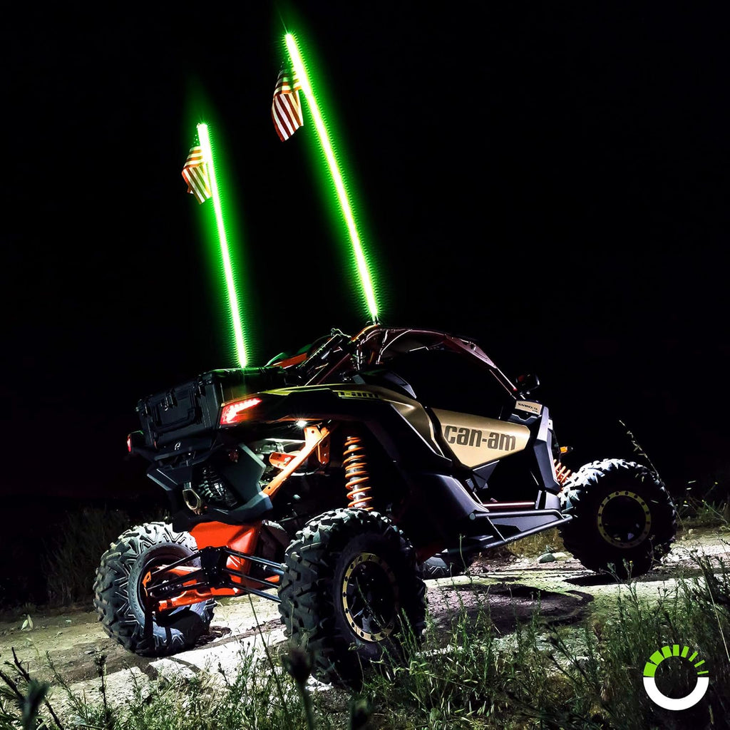 2pc 5ft LED Whip Lights for UTV ATV with RF Wireless Remote F3406