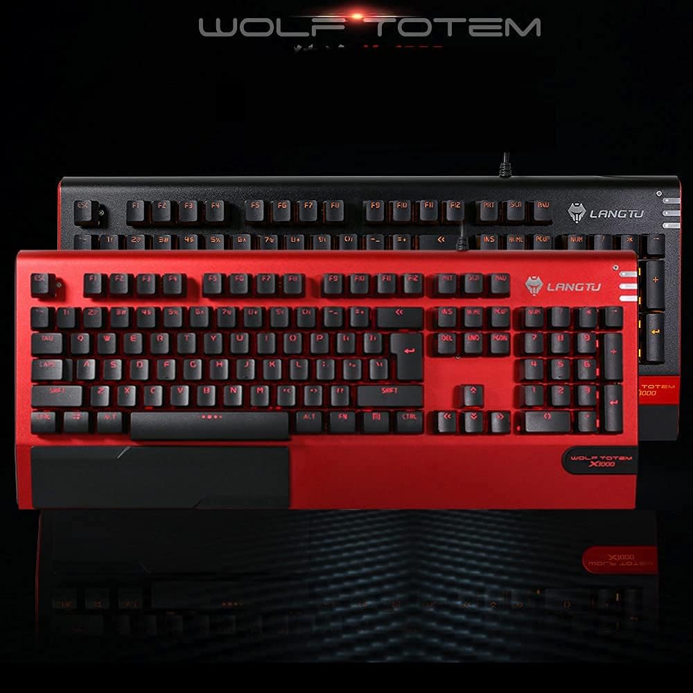 104-Keys Black Sandblast Metal Panel Gaming Keyboard with Mouse and Mouse Pads P9469
