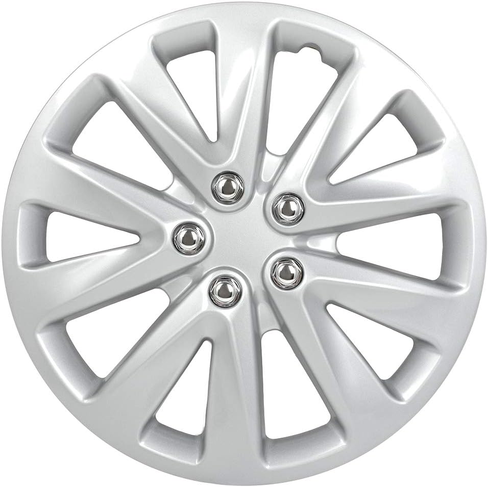 4PC Set 16 inch Silver Hubcap Wheel Cover Snap On Hubcap Y319