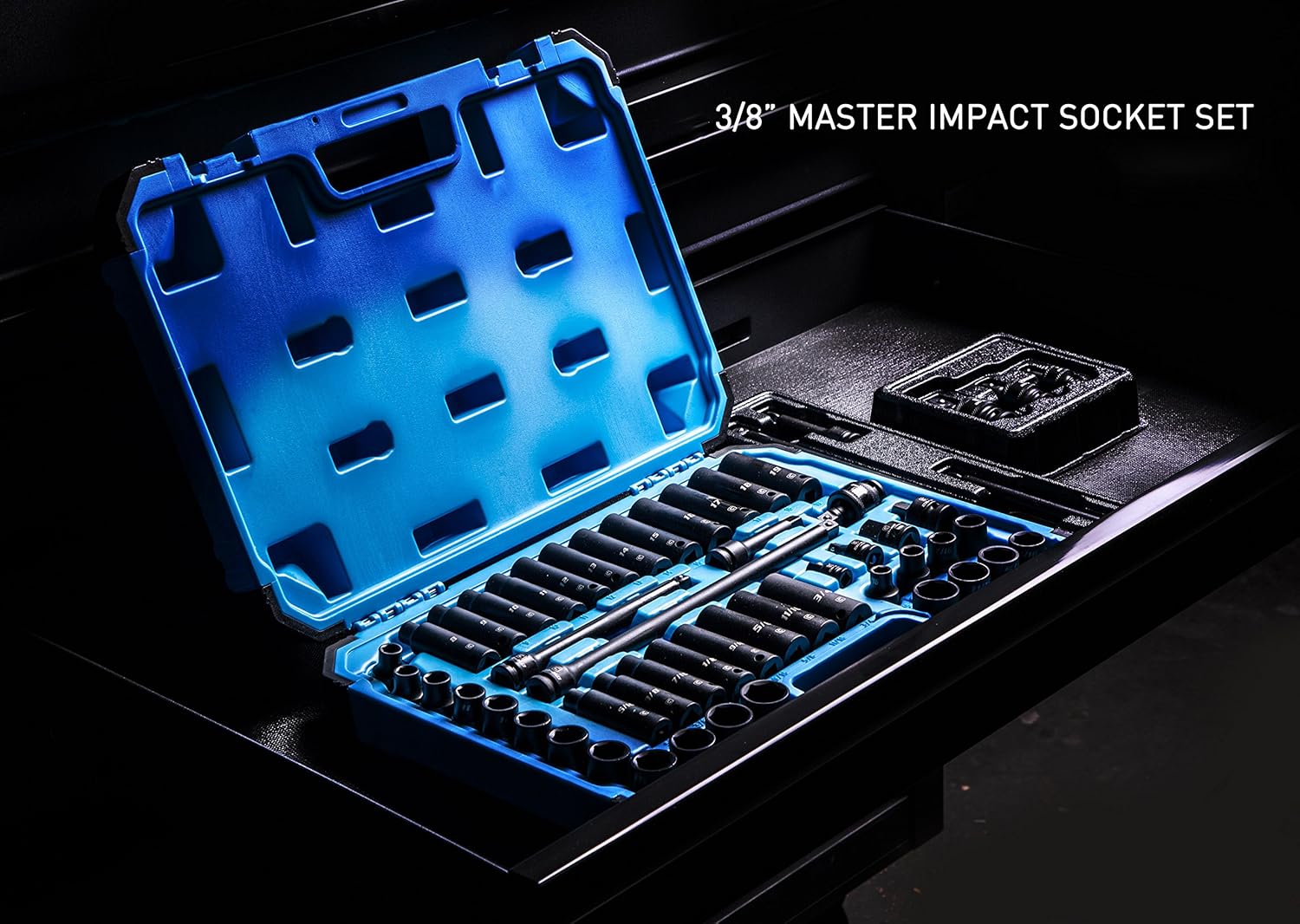 3/8-Inch Drive 48-Piece Impact Socket Set with Adapters and Extensions H161