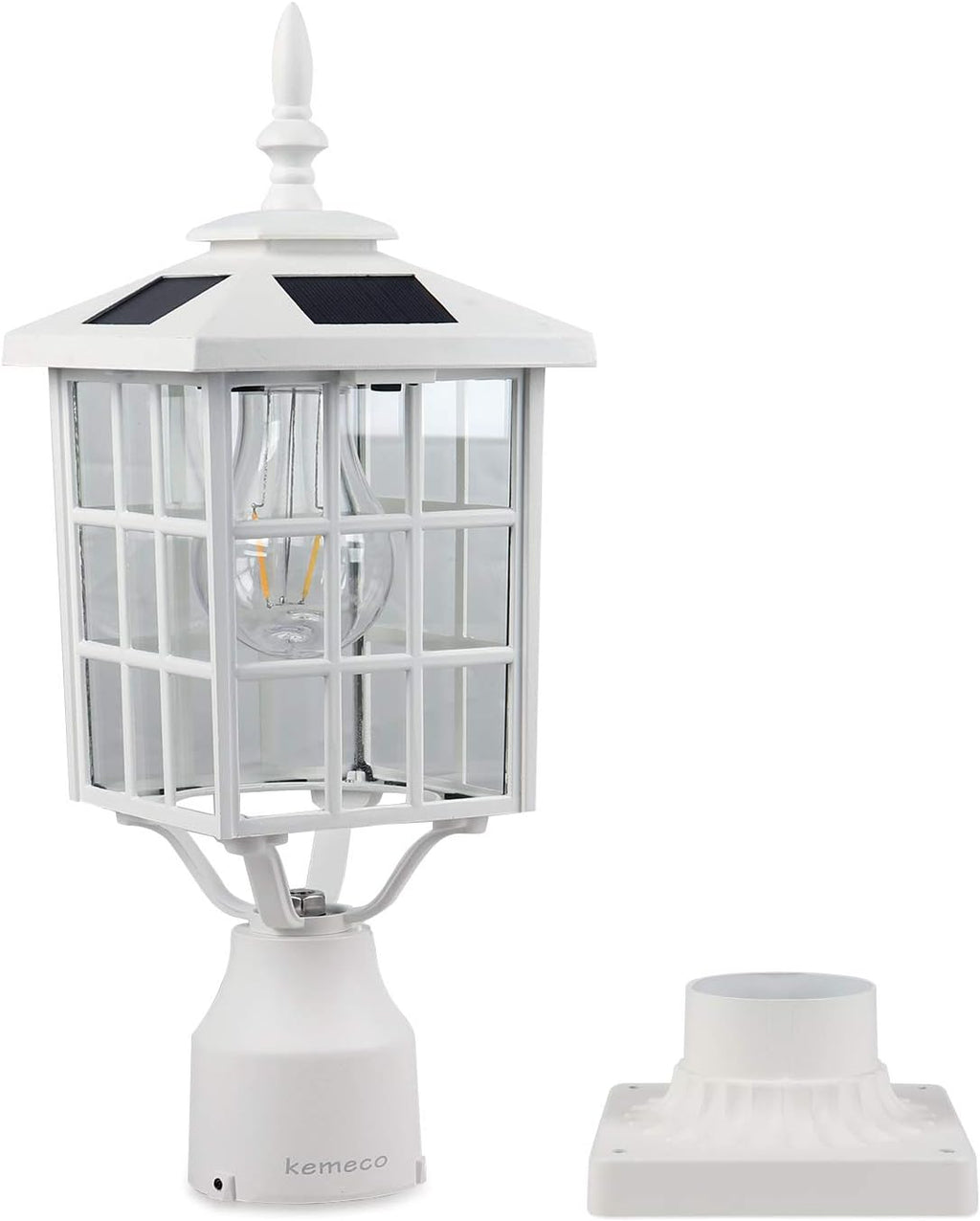 LED Cast Aluminum Solar Post Light Fixture with 3-Inch Fitter Base M906
