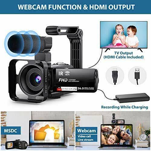 WiFi Vlogging Camera 3x22 IPS Touch Screen Night Vision Ultra HD 1080p 30fps 26MP P1031